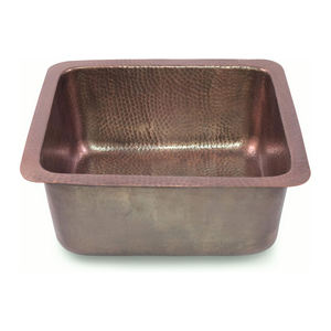 Fregadero de cobre de doble sección estilo rústico para cocina, lavabo de metal de alta calidad con diseño martillado de cobre antiguo - Product Image 6