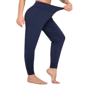 Leggings Deportivos de Cintura Alta para Mujer, Color Azul Marino, Tejido Elástico, Largos - Product Image 2