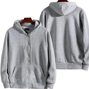 New Style Men's Zip-Up Hoodie Regular Fit Solid Color Casual Hooded Sweatshirt With Front Pockets Durable <b>Fabric</b> Autumn Wear - Product Image 1