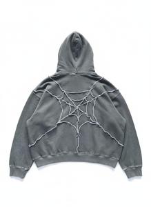 Custom Hot Selling pullover Distressed <b>Patch</b> Acid Wash men Hoodie 100% cotton fleece 450gsm comfortable and breathable - Product Image 6