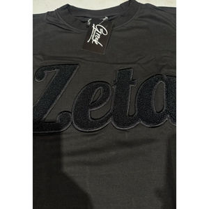 Camiseta de chenilla Zeta sólida azul con letras bordadas, ropa de hermandad, algodón, estilo universitario griego, camiseta bordada para mujer - Product Image 4