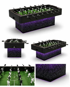 Velar Luxury Foosball <b>Game</b> <b>Table</b> Dark Green Wooden Finish Indoor Entertainment Unit - Product Image 4