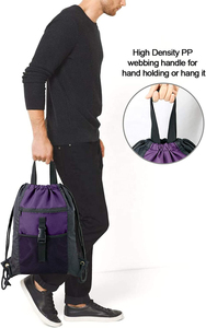 Customized Logo High Quality Sports Fitness Travel Drawstring Bag Waterproof <b>Backpack</b> <b>Cheap</b> Polyester Drawstring Bags - Product Image 2