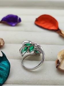 Genuine 925 Sterling Silver <b>Rings</b> Vintage <b>Mens</b> <b>Rings</b> <b>with</b> Green Red Original Agate <b>Stone</b> Retro Hollow Design Direct From India - Product Image 6