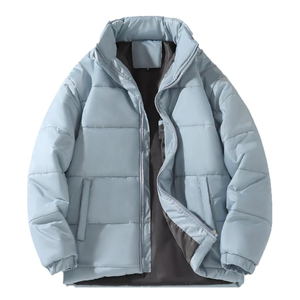 Veste matelassée personnalisée avec logo, best-seller, vente en gros, veste d'hiver de haute qualité, couleur unie, chaude et épaisse pour homme - Product Image 3
