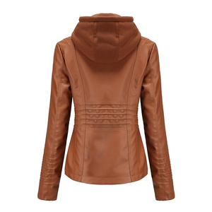 Chaquetas de Cuero para Mujer, Cuello Alto, Forro de Cuero, Cálidas para Invierno, Acolchadas, Transpirables, Servicio OEM ODM - Product Image 3