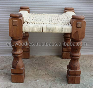 Eco-Friendly Apartment Ottoman Peeda <b>Stools</b> Natural Wooden Frame Space-Saving Multi-Purpose Modern Sitting <b>Stool</b> Bone Inlay - Product Image 5