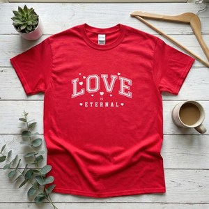 T-shirt rétro en coton pour la Saint-Valentin pour femmes, couples, petite amie, femme - Product Image 1