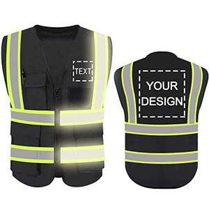 Chaleco de Trabajo Resistente con Múltiples Bolsillos y Tiras Reflectantes para Seguridad en la Construcción e Industria - Product Image 5