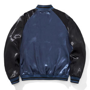 Wholesale Casual <b>Men's</b> Street Style Baseball <b>Jacket</b> Customized Design Team Name <b>Varsity</b> <b>Bomber</b> Satin Embroidery <b>Jacket</b> <b>Men</b> - Product Image 2
