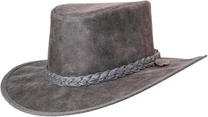 Unisex Wool Cowboy <b>Hat</b> With Braided <b>Band</b> Gray Casual Outdoor Spring Autumn Adult 58-60CM - Product Image 6