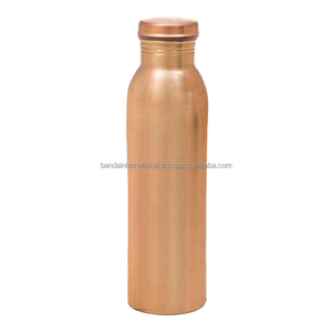 Botella de cobre de alta calidad con acabado pulido para beber y uso en la cocina, a prueba de fugas. - Product Image 1