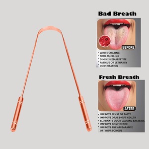 Previene el mal aliento, mejora el sabor, flexible, ligero, de cobre puro, extremos curvos para un agarre firme, cuidado bucal completo para adultos - Product Image 5