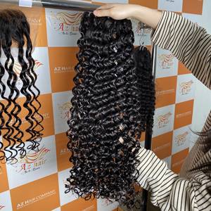 Vente en Gros de Textures de Cheveux Bouclés Ondulés avec Fermeture pour Faire des Perruques Cheveux Humains Remy Vierge Cuticule Alignée Vendeur de Cheveux Bruts - Product Image 5