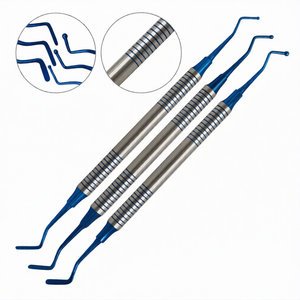 Juego de 3 Pulidores Dentales Manuales de Bola, Instrumentos de Restauración Dental de Material Plástico Compuesto, con Mango Ergonómico Azul - Product Image 1