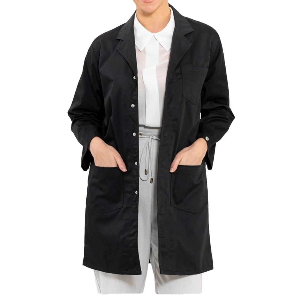 New Arrival Medical Gowns Disposable Women's Black Color Long Gown