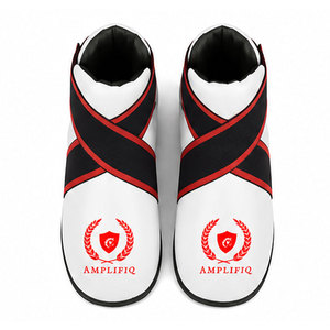 Chaussures de boxe pour hommes, fermeture à bande élastique en cuir, pour entraînement en salle de sport, entraînement de boxe, ajustement confortable, léger, forte adhérence - Product Image 5