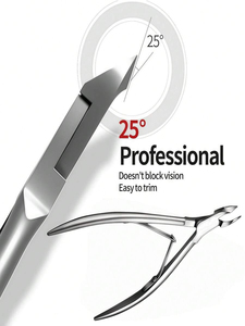 Manicure Pedicure Extremely Sharp Blade Cuticle <b>Nail</b> Nipper Clipper Single Piece Cuticle Trimmer Remover - Product Image 2