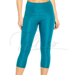 Nouveau design tendance : Leggings capri de sport pour femme, longueur cheville, en Spandex/Polyester, extensibles dans quatre directions, taille haute, pour yoga et gym, personnalisables - Product Image 6