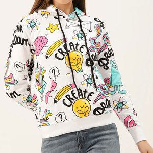 Sweat-shirt à capuche léger avec poche pour les voyages, pour une aventure quotidienne confortable, style coréen pour femme - Product Image 1