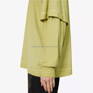 เสื้อยืดผ้าฝ้าย100% แขนสองชั้นสำหรับผู้ชายเสื้อยืดเย็บปักลายวินเทจซักได้สำหรับทั้งชายและหญิง - Product Image 5