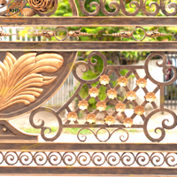 Portails d'entrée en fer forgé décoratifs personnalisés KHP, style royal victorien, robustes, double entrée, antirouille, anti-effraction