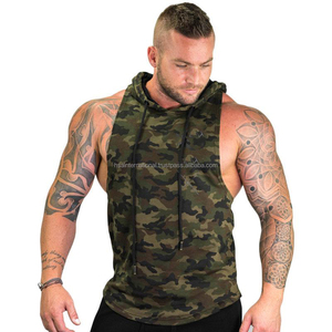 Débardeur à capuche sans manches pour homme, gilet de Camouflage, jogging, fitness, vêtements d'entraînement, débardeur - Product Image 2