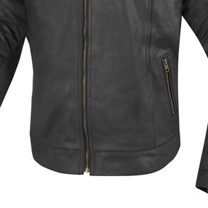 Veste en cuir véritable pour motard, coupe ajustée unisexe, sur mesure, grande taille, imperméable, respirante, prix de gros, coupe-vent - Product Image 4