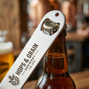Abridor de Botellas de Acero Inoxidable con Logotipo Personalizado – Abridor de Cerveza Grabado OEM al por Mayor para Restaurantes y Cervecerías, Bajo MOQ - Product Image 1