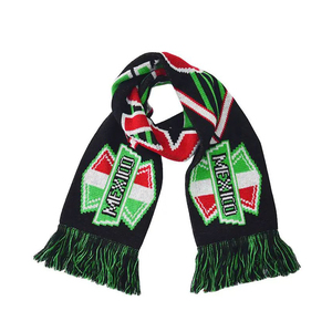 Bufanda de Fanático al por Mayor, Bufanda Deportiva Tejida con Logotipo Personalizado en Color Negro, Bufanda de Fanático de Fútbol para Hombre - Product Image 2