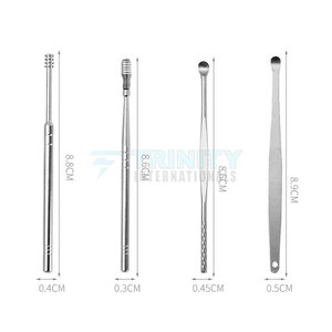 6 Pcs Set Ear Wax Cleaner Wholesale Price Stainless Steel Best Supplier Customized Logo Print Ear Wax Removal Set - Product Image 3