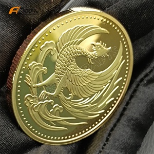 Japon Phoenix souhaite bonne <span class=keywords><strong>chance</strong></span> bonheur souhaitant une pièce d'art plantée en or pièce commémorative - Product Image 6