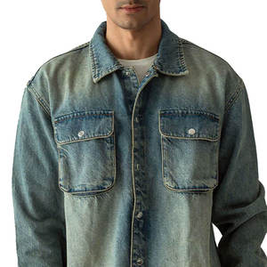 Camisa de Mezclilla Premium para Hombre, Corte Slim Fit, Algodón Elástico, Puños Elásticos, Manga Larga, con Doble Bolsillo en el Pecho - Product Image 4