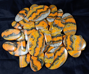 Wholesale Radha Arts Bumble <b>Bee</b> Jasper Natural Gemstone CabochonsSmooth Polished Multiple Shapes 25-45mm Size for Jewelry - Product Image 1