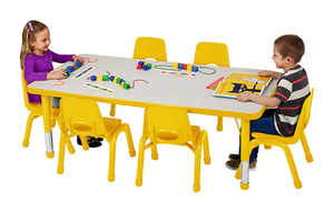 โต๊ะสี่เหลี่ยม (ไม่รวมเก้าอี้) ปรับระดับได้ - Product Image 3