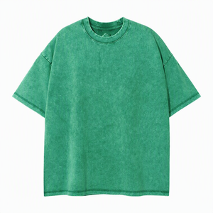 เสื้อยืดคอกลมแขนสั้นสีพื้นสำหรับผู้ชาย ทรงโอเวอร์ไซส์ สไตล์ลำลอง สตรีทแวร์ เป็นมิตรกับสิ่งแวดล้อม ดีไซน์สั่งทำได้ ผ้าถักเจอร์ซีย์ 100% - Product Image 3
