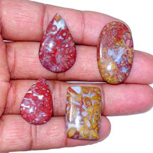 Ágata de raíz de palma roja natural, piedra preciosa suelta, venta al por mayor, hermosa piedra preciosa cabujón de ágata de raíz de palma roja para la fabricación de joyas - Product Image 1