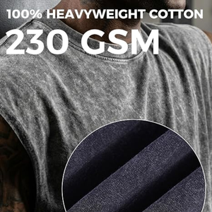 Men’s Sleeveless <b>Tank</b> <b>Tops</b> 3-Pack, Oversized <b>Vintage</b> Washed Muscle Shirts, Heavyweight Cotton Gym Workout T-Shirts - Product Image 5