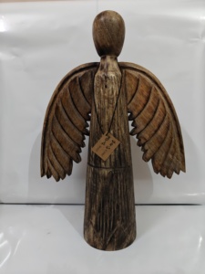 Angles en bois, angles découpés au laser, anges artisanaux en bois - Product Image 4