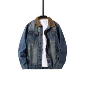 Chaqueta Vaquera de Moda para Hombre, Estilo Casual, Oversize, Cómoda, de Algodón, Estilo Urbano - Product Image 2