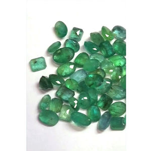 53 piezas de Esmeralda Zambiana Natural de 6mm a 9mm, facetada ovalada y octogonal, 47 quilates, lote de gemas sueltas de calidad IROC, corte Panna, US$85 - Product Image 1