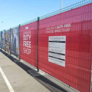 Heavy Duty PVC Mesh <b>Fence</b> Banner | Outdoor Windproof Advertising Banner for Construction <b>Fences</b>, Event Barriers & <b>Temporary</b> Fenc - Product Image 4