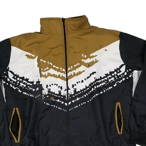 Chaqueta Cortavientos de Poliéster con Cremallera Completa, Ligera, con Puños Elásticos, Bolsillos con Ribete, Estampado, Tallas Grandes, Ajustable, en Colores Negro, Dorado Antiguo y Blanco - Product Image 4