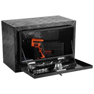 24\" X 17\" X 18\" Underbody Truck <b>Box</b> Heavy Duty Aluminum Diamond Plate Tool <b>Box</b> <b>Lock</b> Keys Pickup Storage Waterpr Resistant - Product Image 1