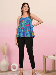 ชุดคุर्ติทรงปล่อยระบายหลายชั้น สายเดี่ยว สีสันหลากหลาย มีสินค้าพร้อมส่ง ผ้าฝ้าย 100% สวมใส่สบายๆ ในฤดูร้อน แห้งเร็ว ทันสมัย สำหรับผู้หญิง - Product Image 3