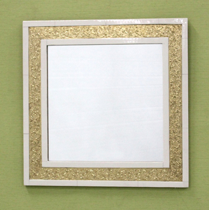 Miroir mural carré avec incrustations, design galet, miroir décoratif pour salle de bain, chambre à coucher, salon, moderne et élégant, à fixer au mur, 20 pouces - Product Image 6