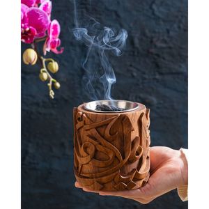 Eco-Friendly Artisan Wooden <b>Incense</b> Burner with Natural Finish <b>Aromatherapy</b> <b>Diffuser</b> & <b>Incense</b> <b>Holder</b> - Product Image 2