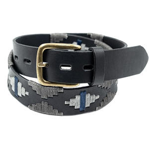 Ceinture polo artisanale avec sangle en cuir et motif tressé éclatant, idéale pour les tenues décontractées, le style équestre et les cadeaux. - Product Image 1