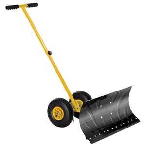 Pala Spazzaneve Gialla da 29 Pollici con Manico Regolabile, Lama Quadrata in Acciaio, Legno e Plastica - Product Image 1