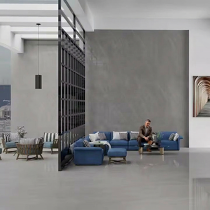 Dalle de pierre frittée naturelle de qualité supérieure, fabrication italienne, finition polie Pietra Grey, 1600x3200mm, pour comptoir extérieur, chambre et couloir - Product Image 1
